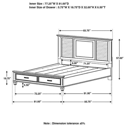 Franco - Wood Storage Panel Bed