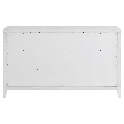 Marielle - 6-Drawer Bedroom Dresser - Distressed White