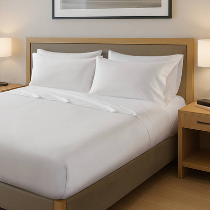 Plain Weave - Queen Essential Microfiber Sheet Set - Bright White