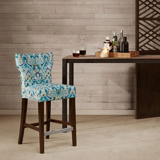 Avila - Tufted Back Counter Stool - Blue