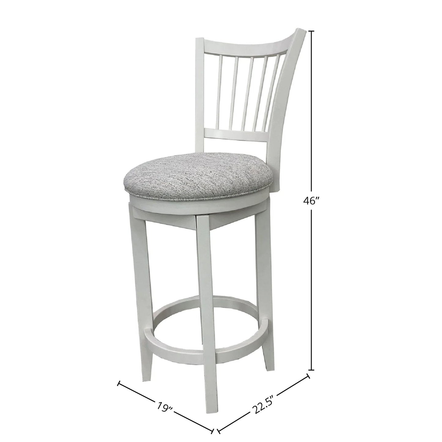 Americana Modern Dining - Spindle Back Swivel Barstool - Cotton