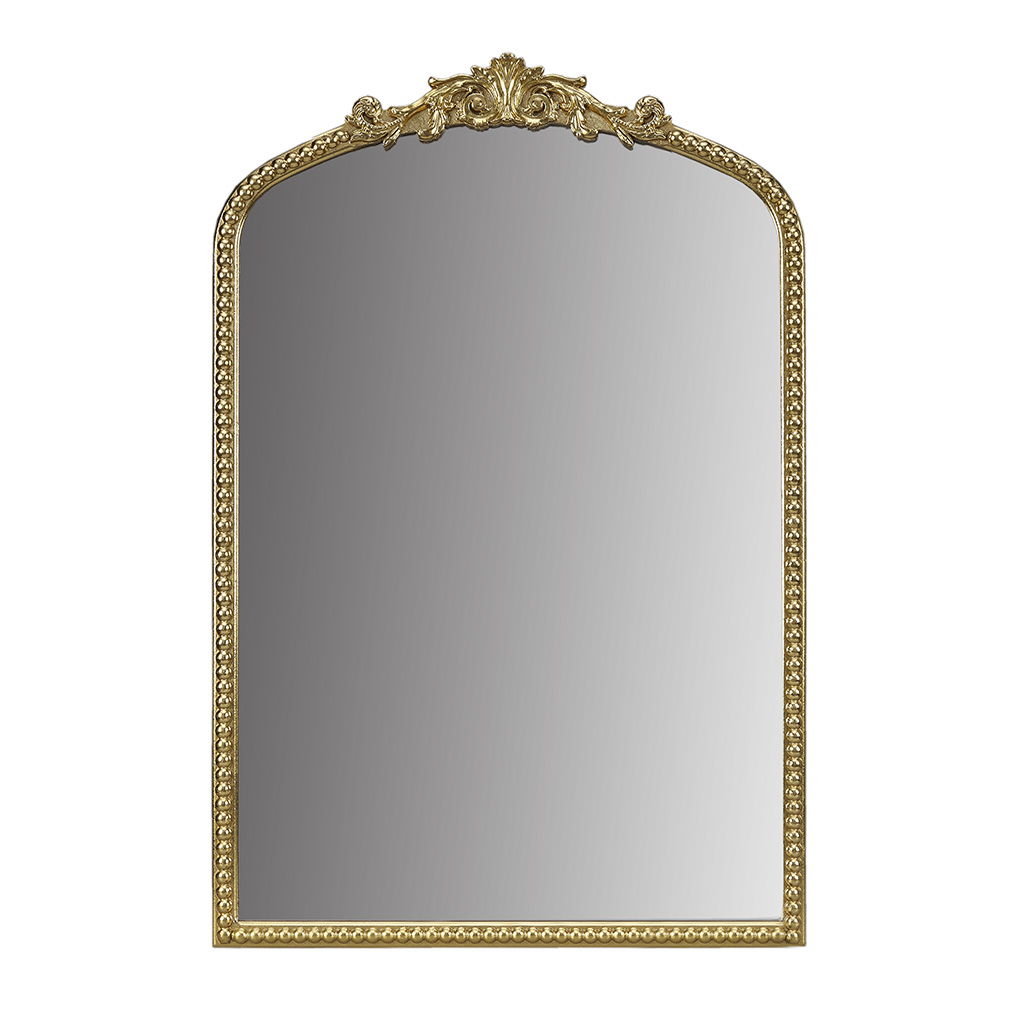 Lilbeth - Beaded Arch Wall Decor Mirror - Gold