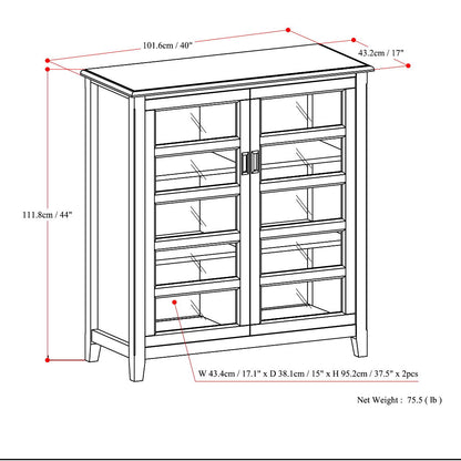 Burlington - Medium Storage Cabinet - Mahogany Brown