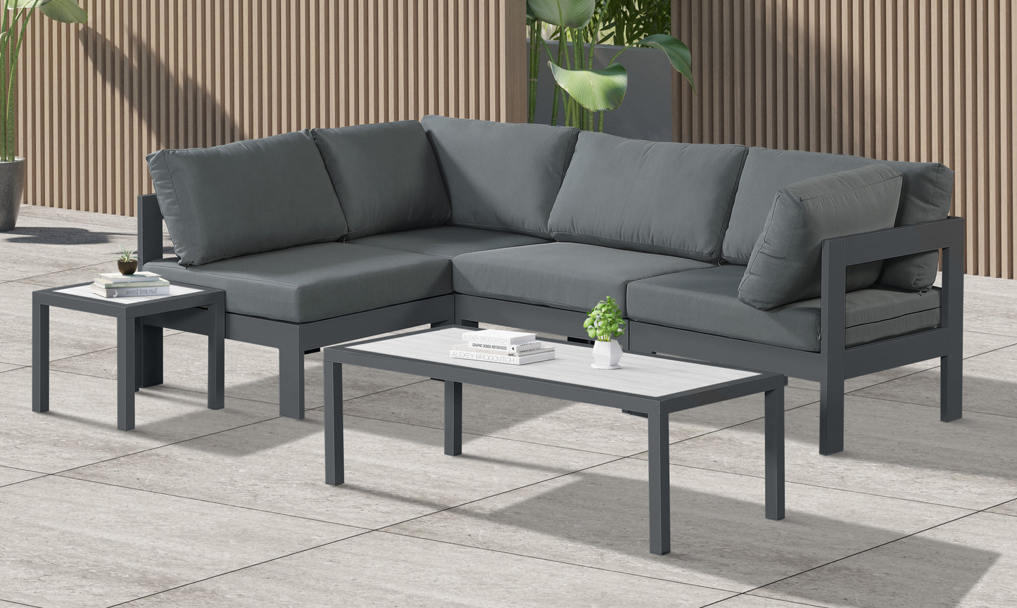 Nizuc - Outdoor Patio Modular Sectional 4 Piece - Grey