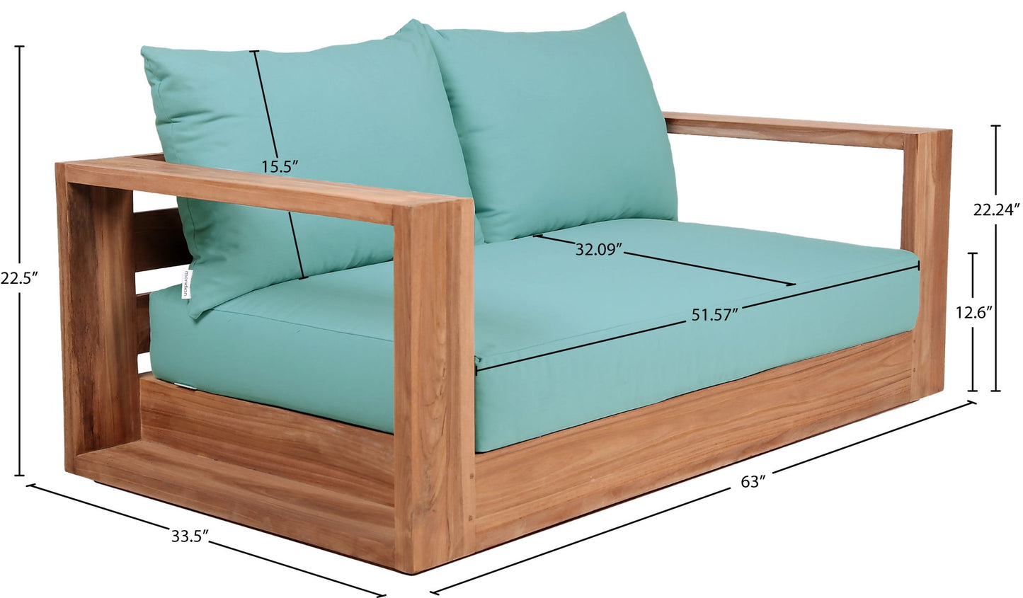 Tulum - Water Resistant Outdoor Loveseat