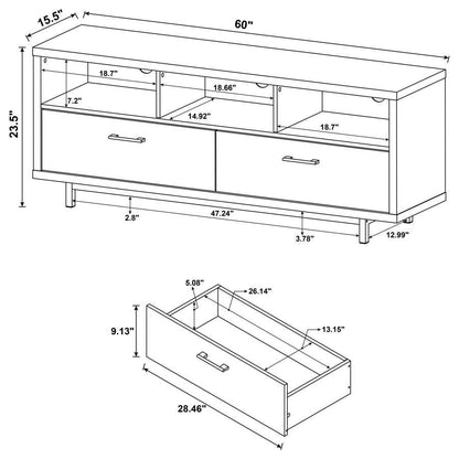 Casey - 2-Drawer Engineered Wood 60" TV Stand