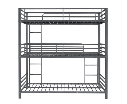 Maynard - Metal Twin Triple Bunk Bed - Gunmetal