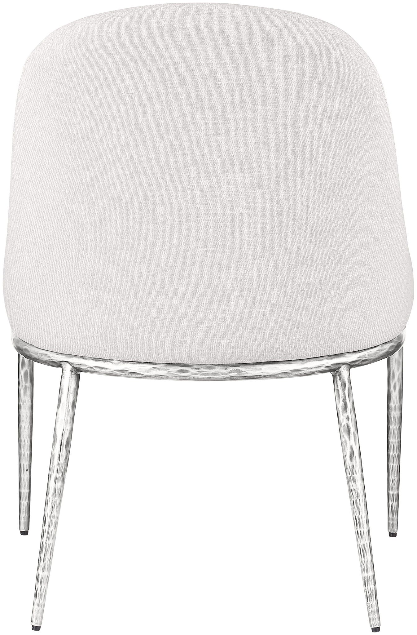 Ferro - Upholstered Dining Side Chair With Brushed Silver Legs