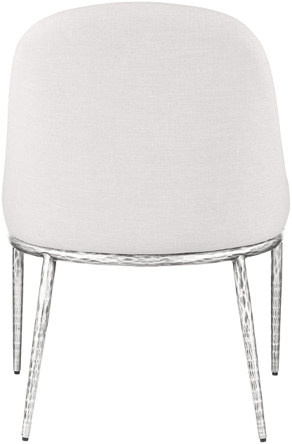 Ferro - Upholstered Dining Side Chair With Brushed Silver Legs
