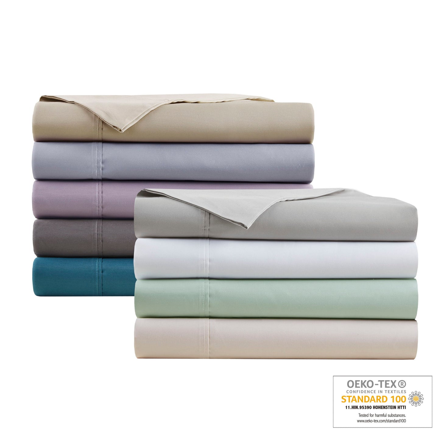 600 Thread Count - Cooling Cotton Blend 4-Piece Sheet Set - Blue