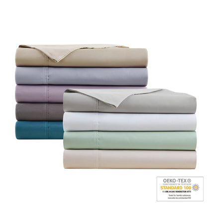 600 Thread Count - Cooling Cotton Blend 4-Piece Sheet Set - Blue