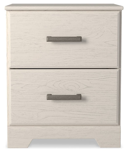 Stelsie - White - Two Drawer Night Stand