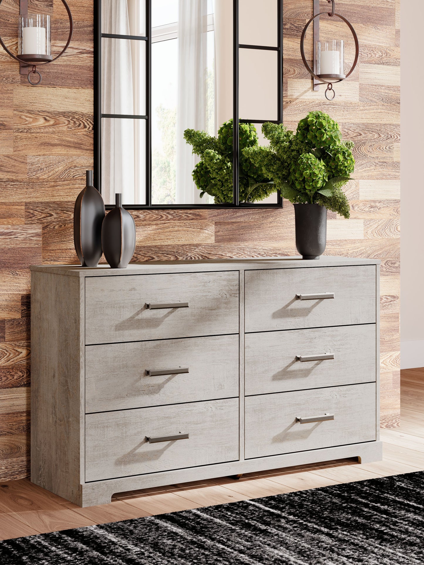 Shawburn - Whitewash - Six Drawer Dresser