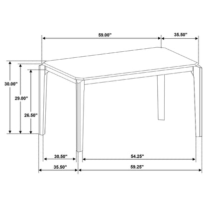 Almonte - Rectangular Wood Dining Table - Dark Brown