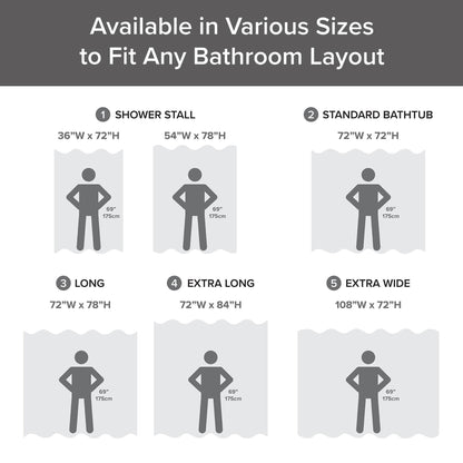 Spa Waffle - 72" x 78" Shower Curtain With 3M Treatment - Charcoal