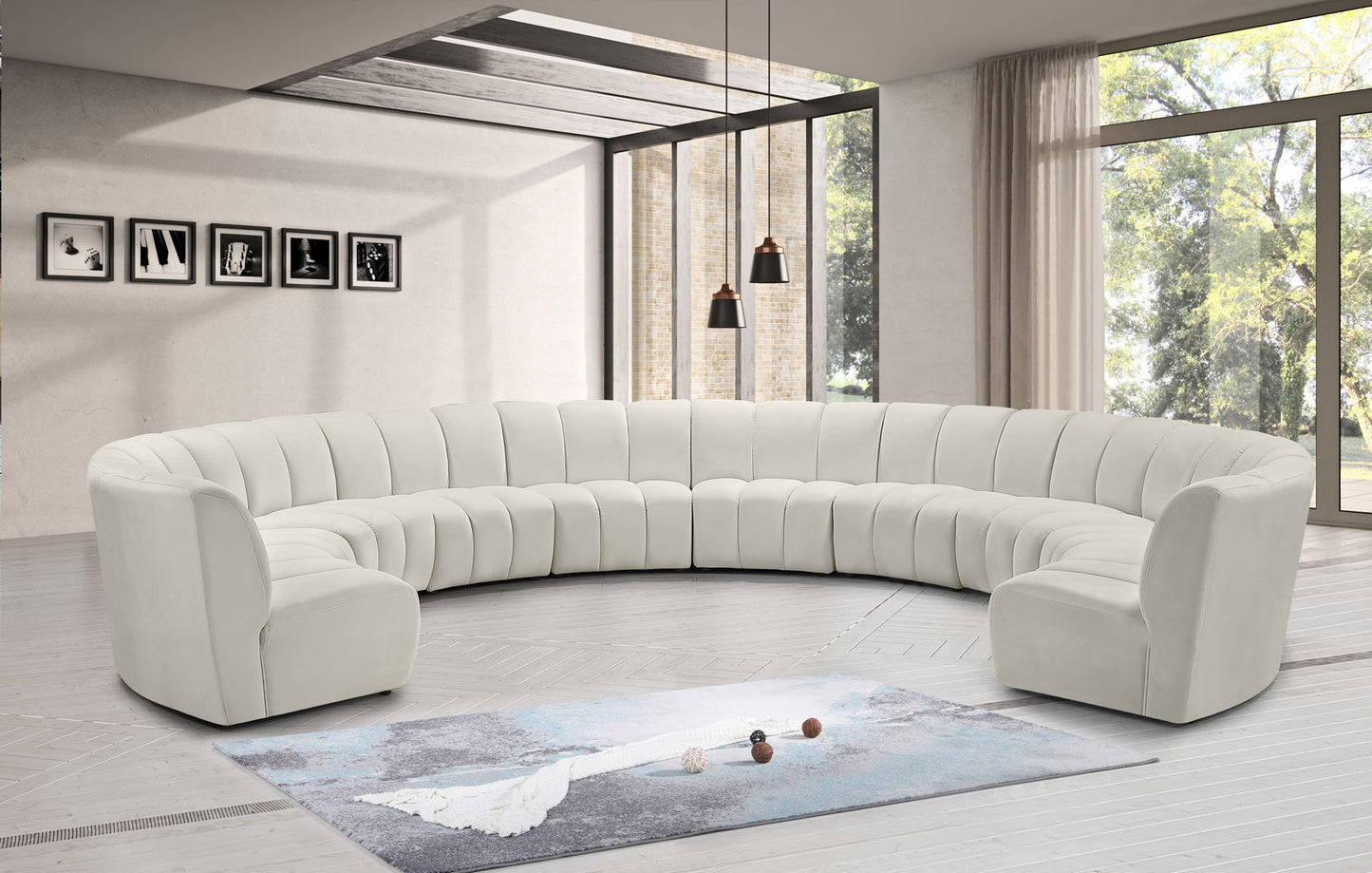Infinity - 10 Piece Velvet Modular Sectional