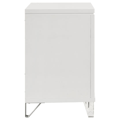 Marmore - 2-Drawer Nightstand Bedside Table - White