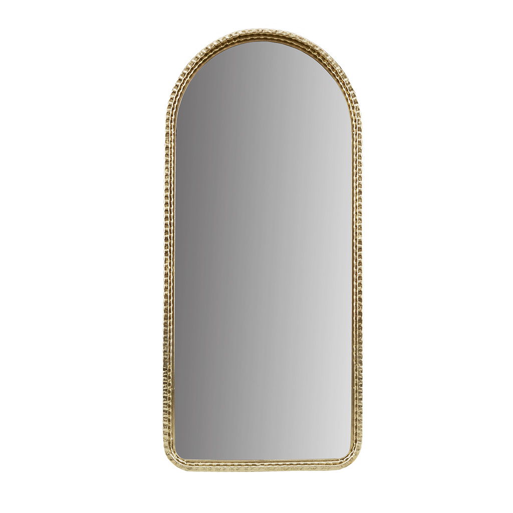 Mia - Gold Metal Arch Wall Mirror - Gold