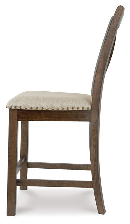 Moriville - Beige - Upholstered Barstool (Set of 2)