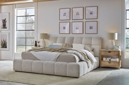 Escape - Fluffy River Rock Upholstered Bed