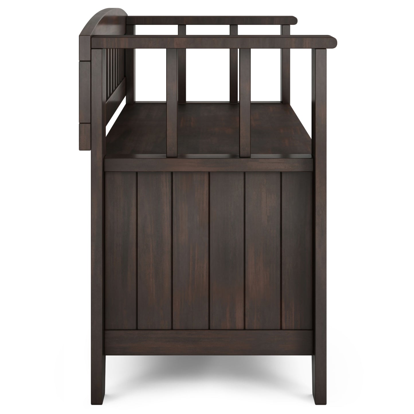 Acadian - Small Entryway Storage Bench - Brunette Brown