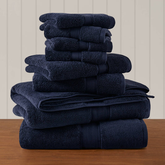 800GSM Ultra-Soft Absorbent Towel Set - Dark Navy