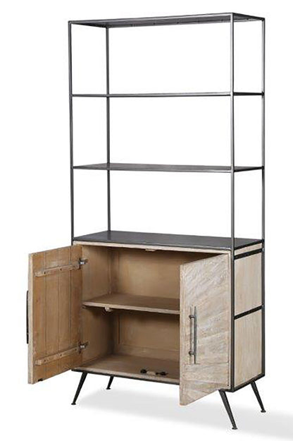 Crossings Monaco - Bookcase - Weathered Blanc