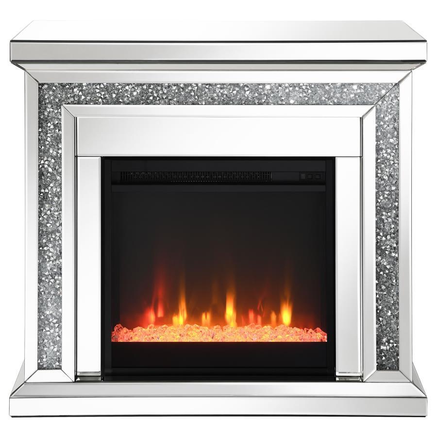 Lorelai - Rectangular Freestanding Fireplace - Mirror