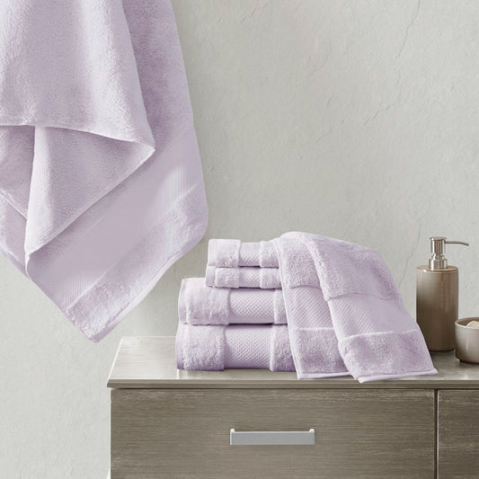 Turkish - 6 Piece Bath Towel Set - Lavender