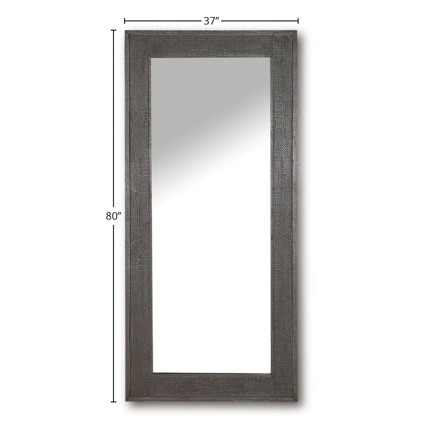 Crossings Serengeti - Floor Mirror - Sandblasted Fossil Grey