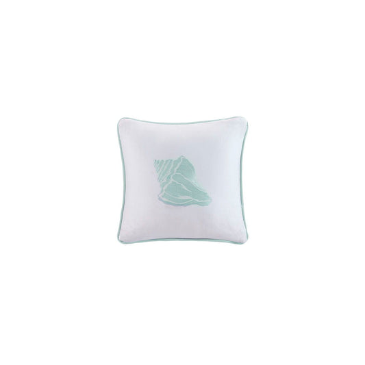 Coastline - Square Pillow - White