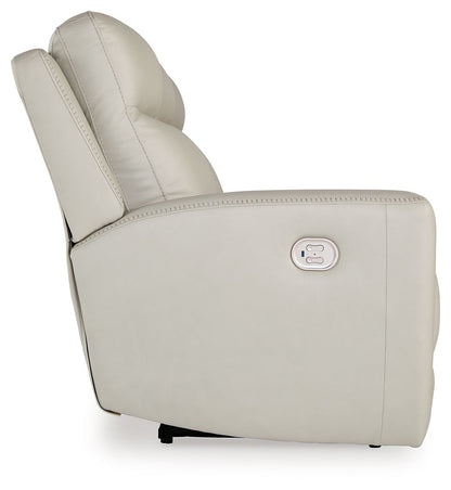 Mindanao - 3 Pc. - Power Reclining Sofa, Power Reclining Loveseat With Console, Power Recliner - Coconut