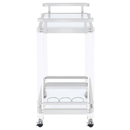 Jefferson - 2-Tier Glass Serving Cart - Clear