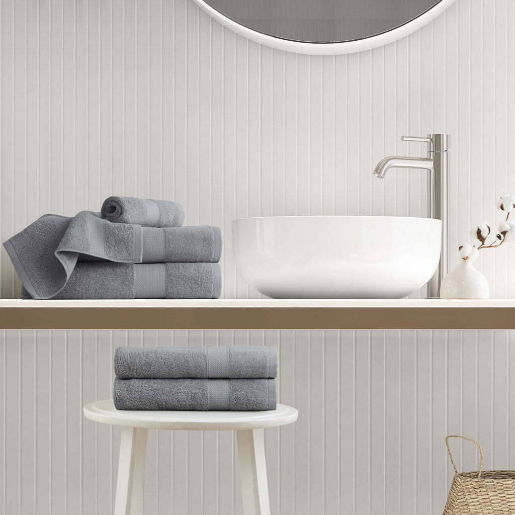 Premium Turkish Cotton 6-Piece 500GSM Plush Towel Set - Charcoal