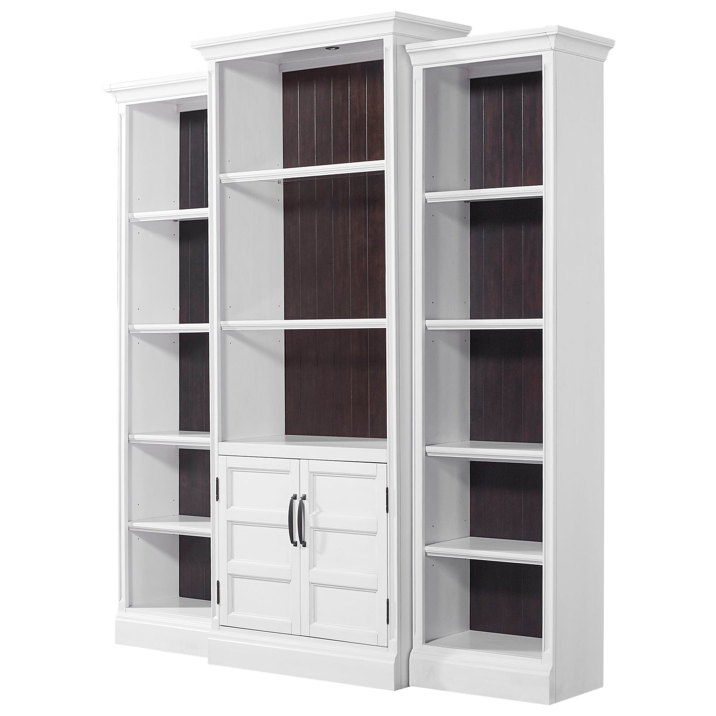 Shoreham - 3 Piece Modular Library Wall - Effortless White