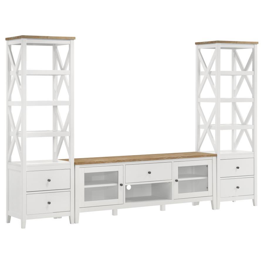 Hollis - 3 Piece 67" TV Stand Entertainment Center - White