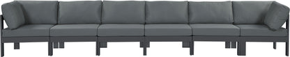 Nizuc - Outdoor Patio Modular Sofa With Frame - Grey - With Frame