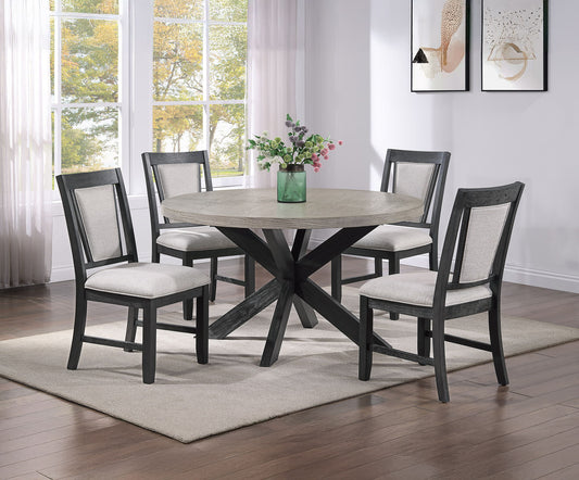 Stevens - 5 Piece Dining Room Set - Charcoal / Gray