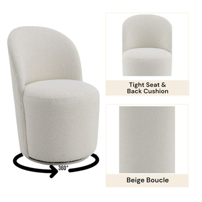 Hollis - Side Chair (Set of 2) - Beige Boucle