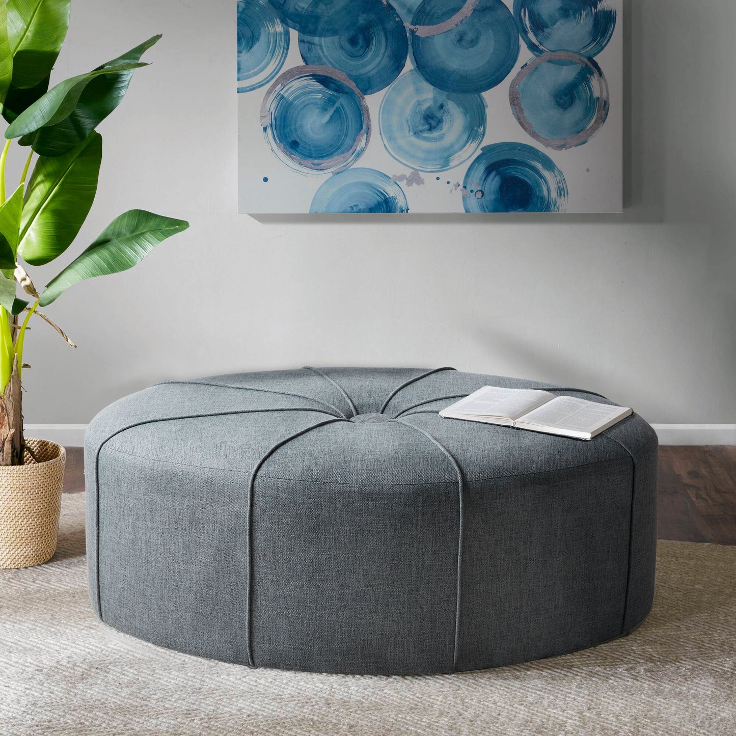 Ferris - Oval Ottoman - Blue