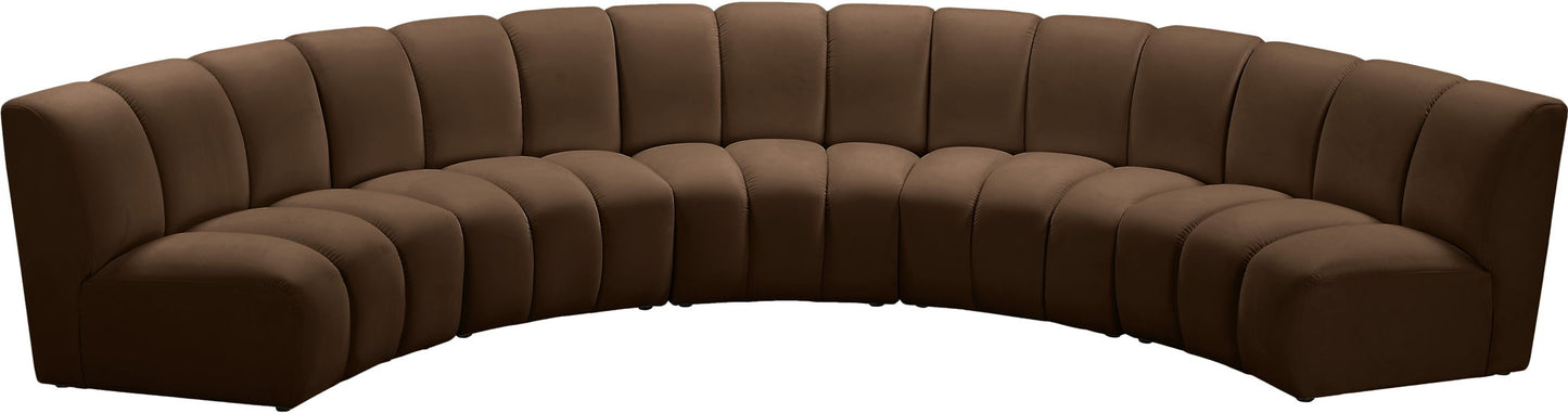 Infinity - 5 Piece Velvet Modular Sectional