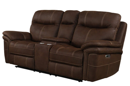 Mason - Power Console Loveseat - Dark Kahlua