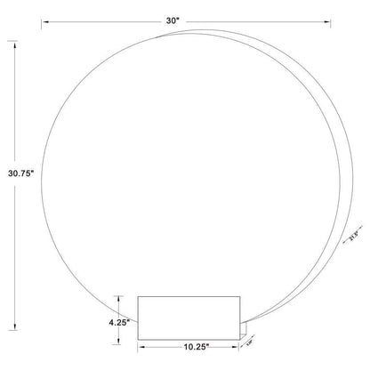 Jocelyn - Round LED Vanity Mirror White Marble Base