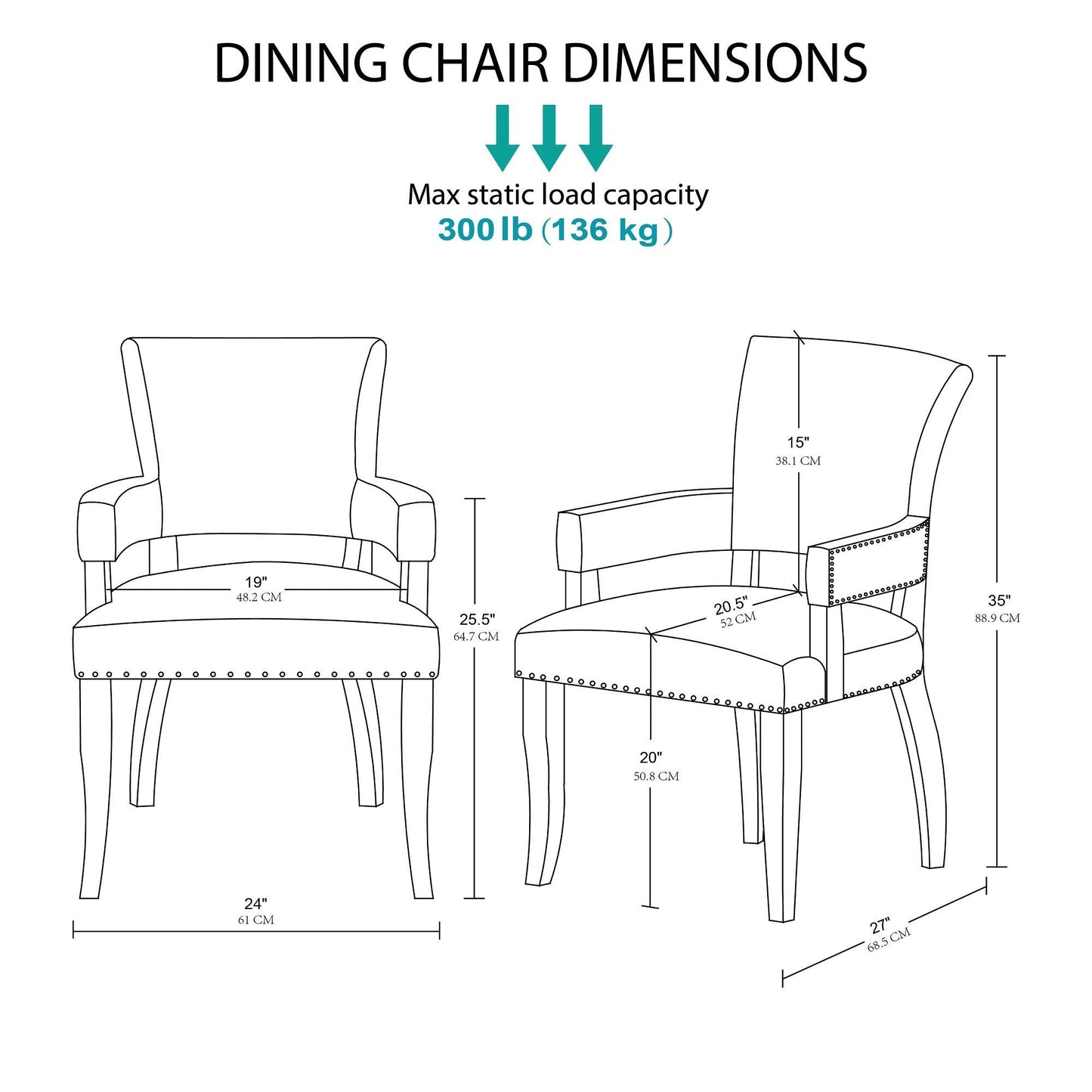 Dawson - Arm Dining Chair - Blue