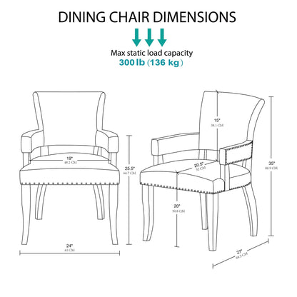 Dawson - Arm Dining Chair - Blue