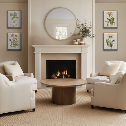 Herbal Botany - Framed Linen Canvas (Set of 4) - Green