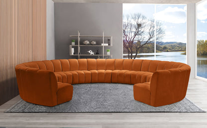 Infinity - 11 Piece Velvet Modular Sectional