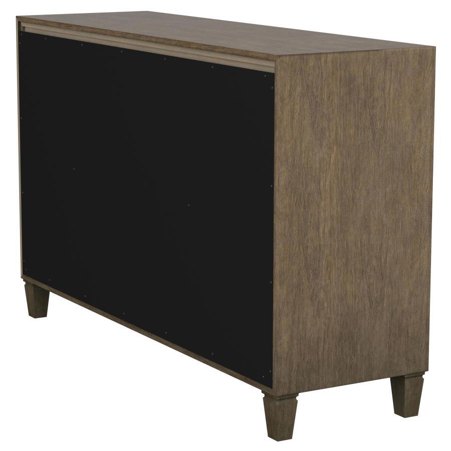 Matisse - 4-Drawer Dining Sideboard Buffet Cabinet With Rattan Cabinet Doors - Brown