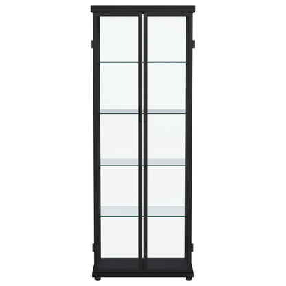 Aero - 5-Shelf Display Curio Cabinet With Led Lighting