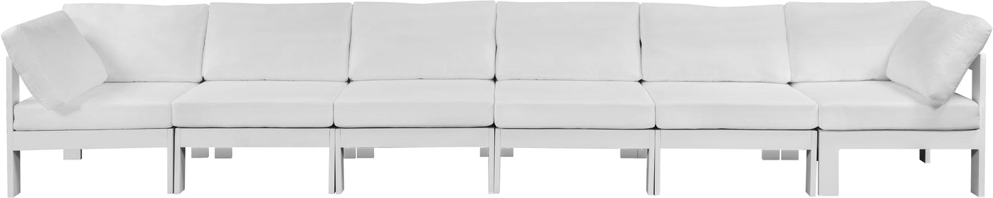 Nizuc - Outdoor Patio Modular Sofa With Frame - White - With Frame